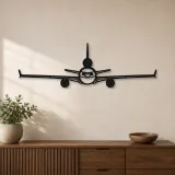 Silhouette en métal d'avion Douglas MD-11, décoration murale en métal, décoration aéronautique, cadeau pour aviateurs