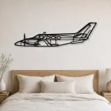 Silhouette d'avion B60 Duke en métal, Décoration murale en métal, Décor aéronautique, Cadeau pour aviateur