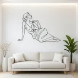 Reclining Fashion Muse Metal Wall Art | Fashion Figure Wall Decor