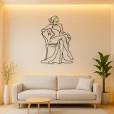 Poised Chair Muse Metal Wall Art | Fashion Figure Wall Decor