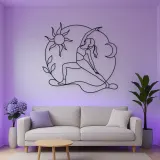 Reverse Warrior Arc Metal Wall Art | Yoga and Meditation Wall Decor