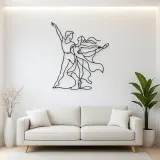 Ballet Pas De Deux Metal Wall Art | Couple Dance Wall Decor