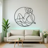 Reclining Curve Muse Metal Wall Art | Feminine Figure Wall Decor