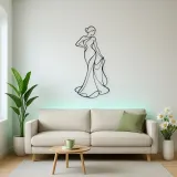 Standing Drape Twist Metal Wall Art | Feminine Figure Wall Decor