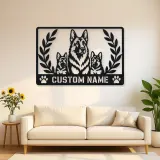 Personalized German Shepherd Family Metal Wall Art