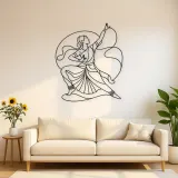 Bharatanatyam Pose Metal Wall Art | Dance Silhouette Wall Decor
