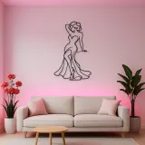 Classic Pinup Silhouette Metal Wall Art | Fashion Figure Wall Decor