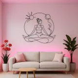Wide Leg Fold Metal Wall Art | Yoga and Meditation Wall Decor