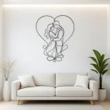 Heart Frame Lovers Metal Wall Art | Romantic Couple Decor