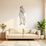 Sculptural Dress Muse Metal Wall Art | Fashion Figure Wall Decor