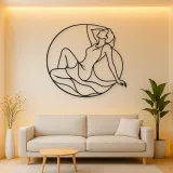 Reclining Curve Muse Metal Wall Art | Feminine Figure Wall Decor