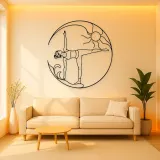 Half Moon Balance Metal Wall Art | Yoga and Meditation Wall Decor