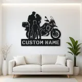 Personalized Adventure Motorcycle Family Metal Wall Art