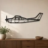 Silhouette en métal d'avion 210 Centurion, décoration murale en métal, décoration aéronautique, cadeau pour pilote