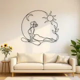 Insegna in Metallo Posizione Cobra | Decorazione Murale Yoga e Meditazione