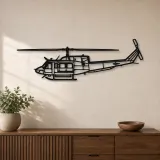 Silhouette d'avion Bell 212 Sentry en métal, Décoration murale en métal, Décor aéronautique, Cadeau pour aviateur