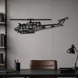 Silhouette en métal du UH-1N Huey, Décoration murale en métal, Décor aéronautique, Décorateur aviateur