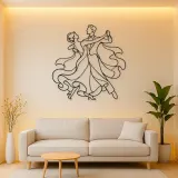 Ballroom Waltz Pair Metal Wall Art | Couple Dance Wall Decor