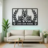 Personalized German Shepherd Family Metal Wall Art