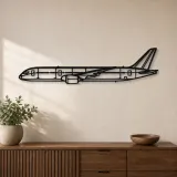 Silhouette d'avion B787 Dreamliner en métal, Décoration murale en métal, Décor aéronautique, Cadeau pour aviateur