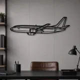Silhouette d'avion B737-300 Angle en métal, Décoration murale en métal, Décor aéronautique, Cadeau pour aviateur