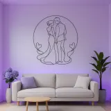 Hand in Hand Silhouette Metal Wall Art | Romantic Couple Decor