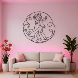Gentle Spin Couple Metal Wall Art | Romantic Couple Decor