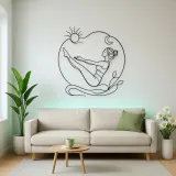 Boat Pose Balance Metal Wall Art | Yoga and Meditation Wall Decor