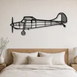 Silhouette d'avion en métal 170B, Décoration murale en métal, Décor aéronautique, Décorateur aviateur