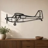 Silhouette d'avion Bellanca Champion 7ECA en métal, Décoration murale en métal, Décor aéronautique, Décor d'aviation