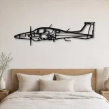 Silhouette d'avion DA62 en métal, Décoration murale aéronautique