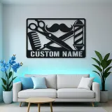 Personalized Barber Tools Metal Wall Art