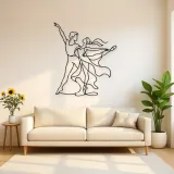 Ballet Pas De Deux Metal Wall Art | Couple Dance Wall Decor