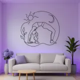 Bridge Pose Arc Metal Wall Art | Yoga and Meditation Wall Decor