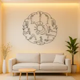 Sun Salutation Flow Metal Wall Art | Yoga and Meditation Wall Decor