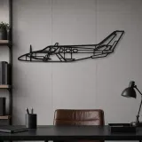 Silhouette d'avion B60 Duke en métal, Décoration murale en métal, Décor aéronautique, Cadeau pour aviateur