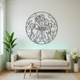 Seated Cafe Lovers Metal Wall Art | Romantic Couple Decor