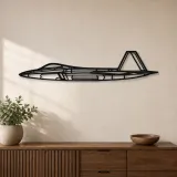 Silhouette d'avion F-22 Raptor en métal, Décoration murale aéronautique