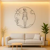 Mountain Pose Flow Metal Wall Art | Yoga and Meditation Wall Decor