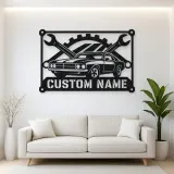Personalized Classic Muscle Car Metal Wall Art