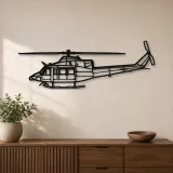 Silhouette en métal d'hélicoptère 412EP, décoration murale, cadeau d'anniversaire, silhouette d'appareil