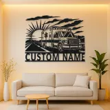 Personalized Sunrise Ambulance Highway Metal Wall Art