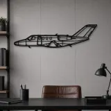 Silhouette de l'avion Citation M2 en métal, Silhouette d'avion en métal, Décoration murale aviation, Décoration aviateur