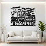 Personalized Sunrise Ambulance Highway Metal Wall Art