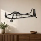 Silhouette d'avion en métal A185F Skywagon, Décoration murale aéronautique