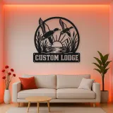 Personalized Flying Ducks Metal Wall Art for Hunting Lodge