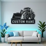 Personalized Heavy Wheel Loader Oversized Bucket Metal Wall Art