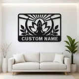 Personalized Meditation Lotus Metal Wall Art