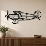 Silhouette en métal d'avion Pitts S-2B, Décoration murale en métal, Décor aéronautique, Cadeau pour aviateur