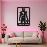 Personalized Number 7 Football Player Back View Metal Wall Art